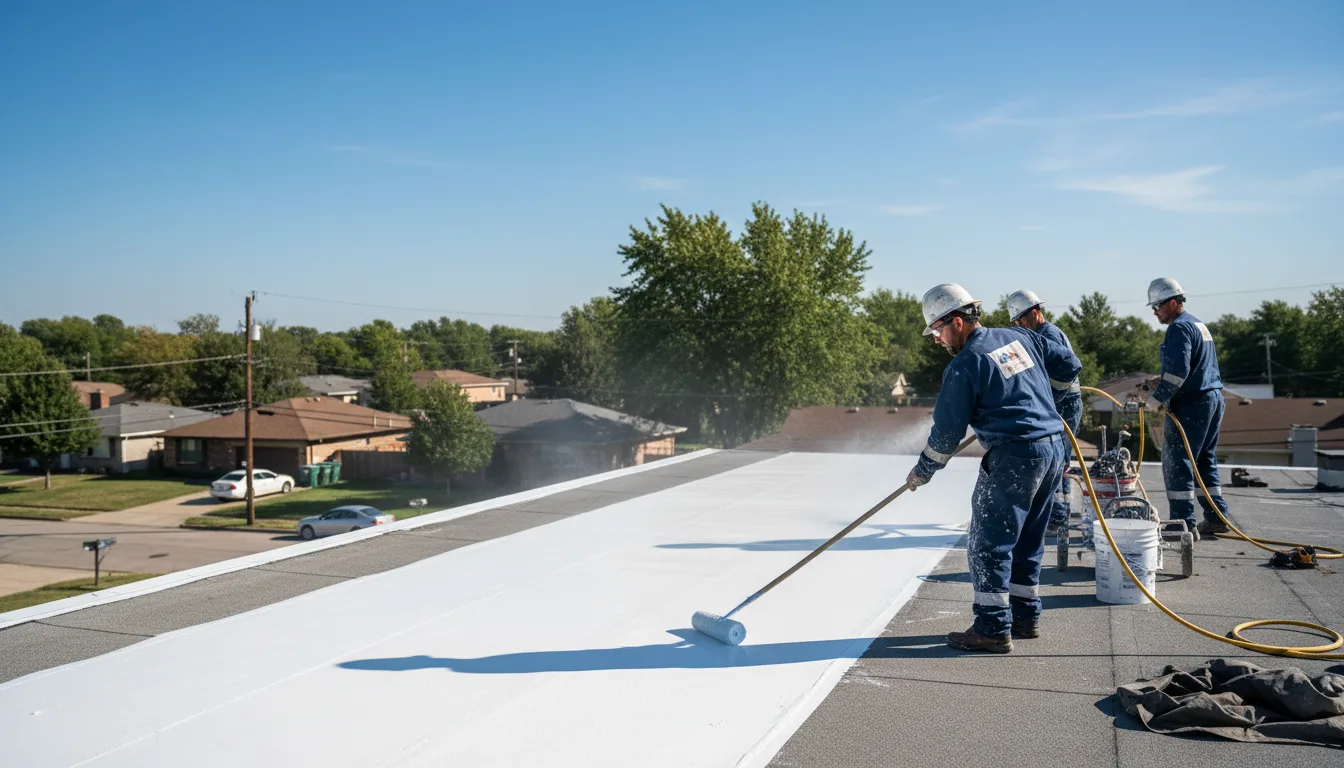 Commercial roof coating in Voltaire, ND near me